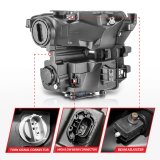 ANZO 15-17 Ford F-150 LED Projector Headlights - w/ Light Bar Switchback Black Housing thumbnail 6