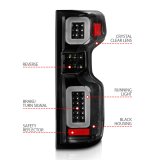 ANZO 19-21 Chevy Silverado Work Truck Full LED Taillights Blk Housing Clear Lens G2 (w/C light Bars) thumbnail 9