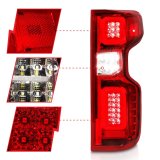ANZO 19-21 Chevy Silverado Work Truck Full LED Taillights Chrome Housing Red Lens G2(w/C light Bars) thumbnail 8