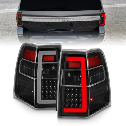 ANZO 07-17 Ford Expedition LED Taillights w/ Light Bar Black Housing Clear Lens thumbnail 2