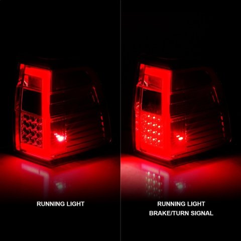 ANZO 07-17 For Expedition LED Taillights w/ Light Bar Chrome Housing Red/Clear Lens thumbnail 2
