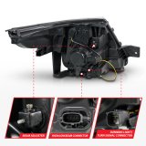 ANZO 11-15 Ford Explorer Projector Headlights w/ Light Bar Chrome Housing w/ Amber light thumbnail 7