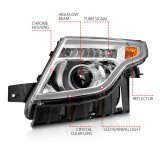 ANZO 11-15 Ford Explorer Projector Headlights w/ Light Bar Chrome Housing w/ Amber light thumbnail 9