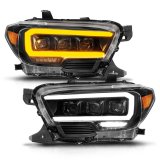 ANZO 16-22 Toyota Tacoma LED Projector Headlights w/ Light Bar Sequential Black Housing w/Initiation thumbnail 5