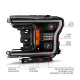 ANZO 18-20 Ford F-150 (w/o Fctry LED) Full LED Proj Headlights w/Light Bar Swtchbk Seq. Black w/Init thumbnail 8