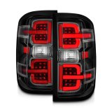 ANZO 15-19 Chevy Silverado 2500HD/3500HD (Halgn Only) LED Tail Lights w/Black Light Bar & Clear Lens thumbnail 2