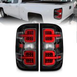 ANZO 15-19 Chevy Silverado 2500HD/3500HD (Halgn Only) LED Tail Lights w/Black Light Bar & Clear Lens thumbnail 3
