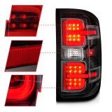 ANZO 15-19 Chevy Silverado 2500HD/3500HD (Halgn Only) LED Tail Lights w/Black Light Bar & Clear Lens thumbnail 7