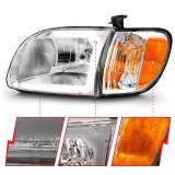 ANZO 00-04 Toyota Tundra (Reg/Acc Cab Only) Crystal Headlights w/Lgt Bar Chrome w/Corner Lights 2pc thumbnail 9