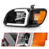 ANZO 00-04 Toyota Tundra (Fits Reg/Acc Cab Only) Crystal Headlights w/Light Bar Black w/Corner Light thumbnail 6