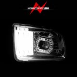 ANZO 05-09 Ford Mustang (w/Factory Halogen HL Only) Projector Headlights w/Light Bar Chrome Housing thumbnail 7