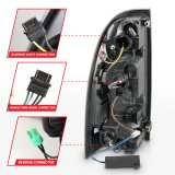 ANZO 05-15 Toyota Tacoma Full LED Tail Lights w/Light Bar Sequential Black Housing Clear Lens thumbnail 5