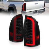 ANZO 05-15 Toyota Tacoma Full LED Tail Lights w/Light Bar Sequential Black Housing Smoke Lens thumbnail 3