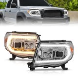 ANZO 05-11 Toyota Tacoma Projector Headlights w/Light Bar Switchback Chrome Housing thumbnail 1