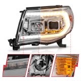 ANZO 05-11 Toyota Tacoma Projector Headlights w/Light Bar Switchback Chrome Housing thumbnail 5