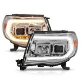 ANZO 05-11 Toyota Tacoma Projector Headlights w/Light Bar Switchback Chrome Housing thumbnail 7