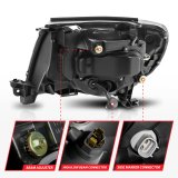 ANZO 05-11 Toyota Tacoma Projector Headlights w/Light Bar Switchback Black Housing thumbnail 3