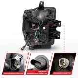 ANZO 08-10 Ford F-250 - F-550 Super Duty Projector Headlights w/ Light Bar Switchback Chrome Housing thumbnail 7