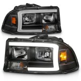 ANZO 97-04 Dodge Dakota/Durango Crystal headlight Set w/ Light Bar Black Housing thumbnail 7