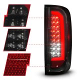 ANZO 15-21 GMC Canyon Full LED Tail Lights w/ Red Lightbar Black Housing Smoke Lens thumbnail 2