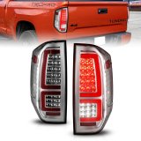 ANZO 2014-2021 Toyota Tundra LED Taillights Chrome Housing/Clear Lens thumbnail 1