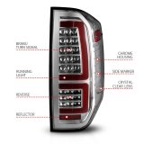 ANZO 2014-2021 Toyota Tundra LED Taillights Chrome Housing/Clear Lens thumbnail 7