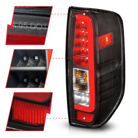 ANZO 2005-2021 Nissan Frontier LED Taillights Black Housing/Clear Lens thumbnail 3
