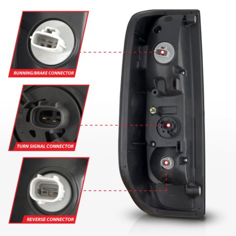 ANZO 2005-2021 Nissan Frontier LED Taillights Black Housing/Smoke Lens thumbnail 3