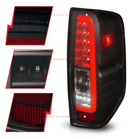 ANZO 2005-2021 Nissan Frontier LED Taillights Black Housing/Smoke Lens thumbnail 5