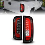 ANZO 15-21 GMC Canyon Full LED Taillights w/ Red Lightbar Black Housing/Clear Lens thumbnail 1