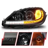 ANZO 05-13 Chevrolet Corvette Projector Headlights w/switchback & Sequential LED - Black Amber thumbnail 1