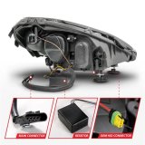 ANZO 05-13 Chevrolet Corvette Projector Headlights w/switchback & Sequential LED - Black Amber thumbnail 3