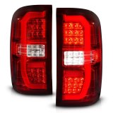 ANZO 14-18 GMC Sierra 1500 LED Taillights Red/Clear thumbnail 6