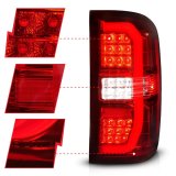 ANZO 14-18 GMC Sierra 1500 LED Taillights Red/Clear thumbnail 8