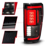 ANZO 21-23 Ford F-150 LED Taillights Seq. Signal w/BLIS Cover - Black (For Factory Halogen ONLY) thumbnail 4