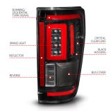 ANZO 21-23 Ford F-150 LED Taillights Seq. Signal w/BLIS Cover - Black (For Factory Halogen ONLY) thumbnail 6