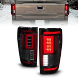 ANZO 21-23 Ford F-150 LED Taillights Seq. Signal w/BLIS Cover - Smoke Blk (For Factory Halogen ONLY) thumbnail 2