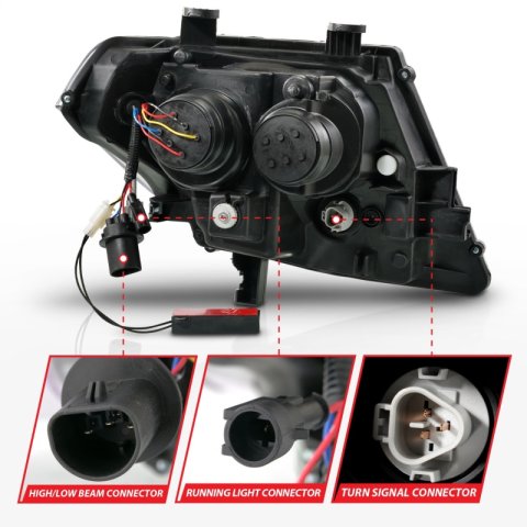 ANZO 09-20 Nissan Frontier Black Projector Plank Style DRL w/ Switchback & Sequential LED DRL thumbnail 4