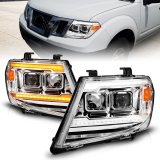 ANZO 09-20 Nissan Frontier Chrome Projector Plank Style DRL w/ Switchback & Sequential LED DRL thumbnail 3