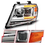 ANZO 09-20 Nissan Frontier Chrome Projector Plank Style DRL w/ Switchback & Sequential LED DRL thumbnail 5