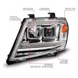 ANZO 09-20 Nissan Frontier Chrome Projector Plank Style DRL w/ Switchback & Sequential LED DRL thumbnail 8
