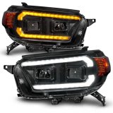 ANZO 10-13 Toyota 4Runner Projector Headlights - Black thumbnail 1