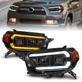 ANZO 10-13 Toyota 4Runner Projector Headlights - Black thumbnail 4