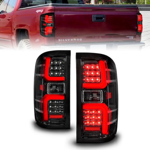 ANZO 15-19 Chevrolet Silverado 2500 HD/3500 HD LED Taillight w/ Sequential Black Housing/Clear Lens thumbnail 3