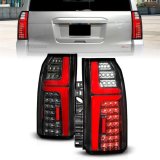 ANZO 15-20 Chevrolet Tahoe Sequential LED Tube Taillights Black thumbnail 3