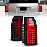 ANZO 15-20 Chevrolet Tahoe Sequential LED Tube Taillights Black thumbnail 9