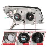 ANZO 06-09 Toyota 4 Runner Projector Headlights Plank Style - Black thumbnail 4
