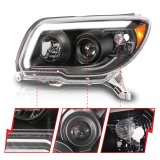 ANZO 06-09 Toyota 4 Runner Projector Headlights Plank Style - Black thumbnail 5