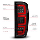 ANZO 19-23 GMC Sierra 1500/2500HD/3500HD Black Replacement Full LED Bar Tail Light thumbnail 4