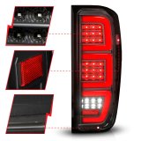 ANZO 19-23 GMC Sierra 1500/2500HD/3500HD Black Replacement Full LED Bar Tail Light thumbnail 7